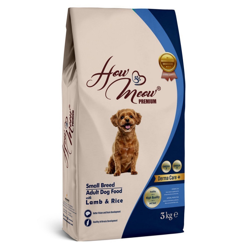 How Meow Dog Adult Mini Lamb сухий корм для собак малих порід з ягнятком, 3 кг