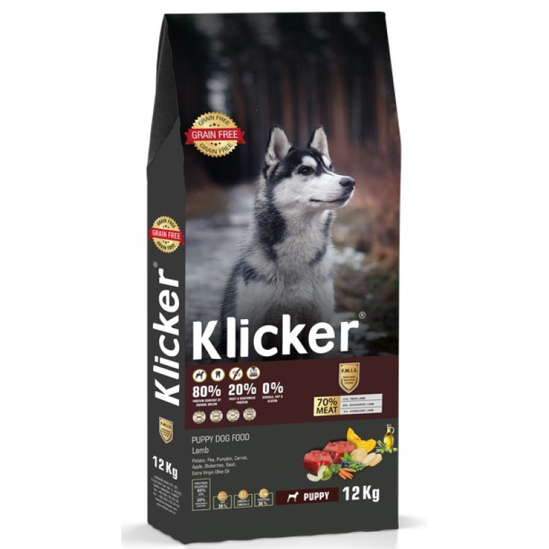Klicker Puppy Lamb сухий корм для цуценят з ягнятком, 12 кг