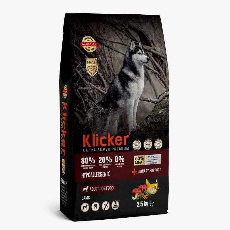 Klicker Dog All Breeds Lamb сухой корм с ягненком для собак, 2.5 кг