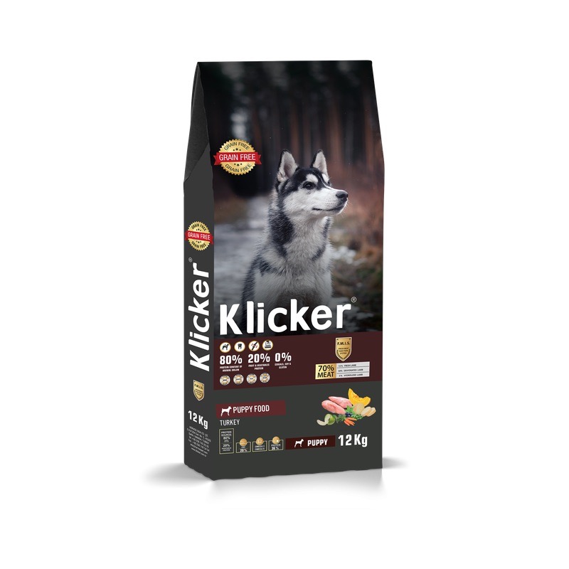 Klicker Puppy Medium & Large Breed Turkey сухой корм с индейкой для щенят средних и крупных пород, 12.5 кг