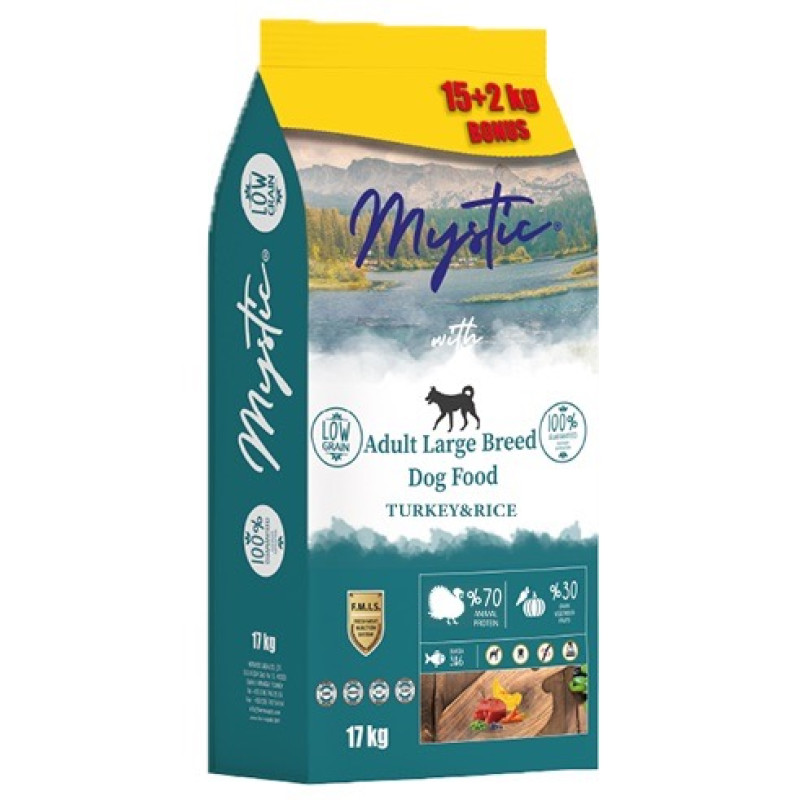 Mystic Large Breed Turkey сухий корм з індичкою для собак великих порід, 17 кг
