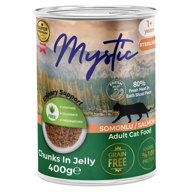 Mystic Cat Sterilized Salmon Jelly вологий корм із лососем для стерилізованих котів, 400 г