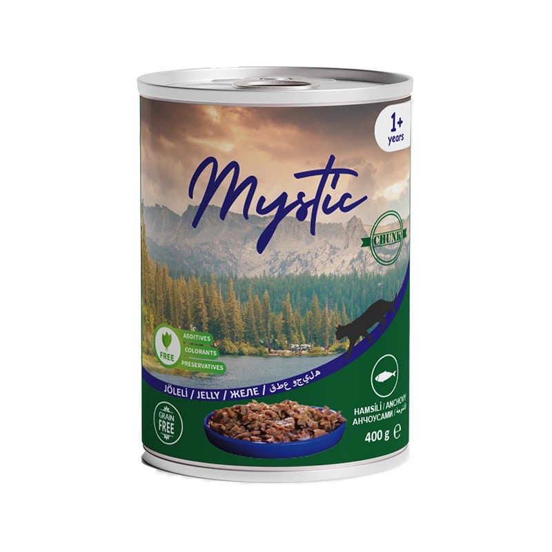 Mystic Cat Anchovy Jelly вологий корм з анчоусом для котів, 400 г
