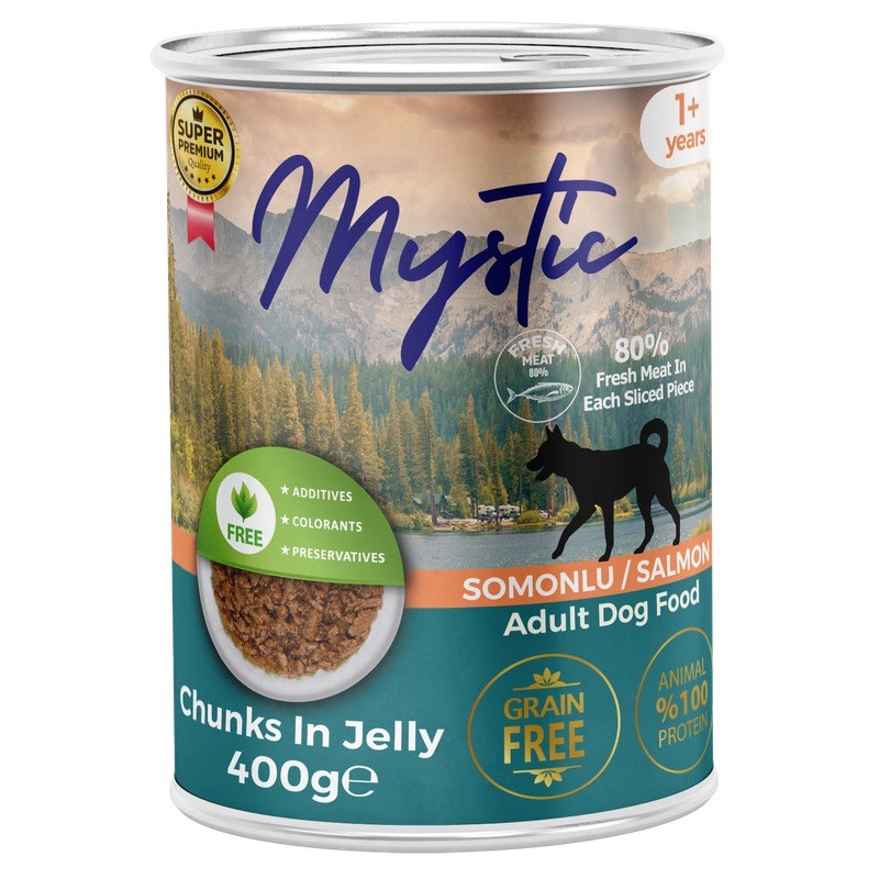 Mystic Dog Salmon Jelly влажный корм для собак с лососем, 400 г