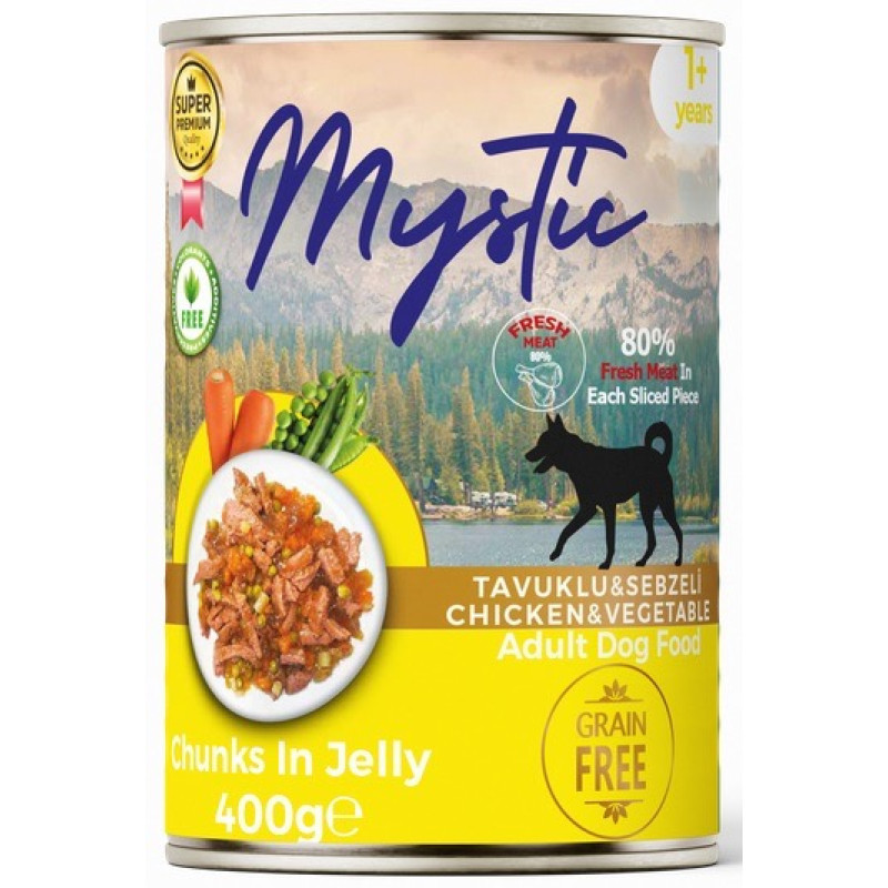 Mystic Dog Chicken Carrot Jelly вологий корм з куркою, морквою та горошком для собак, 400 г