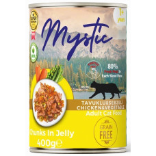 Mystic Cat Chicken Carrot Jelly влажный корм с курицей, морковью и горошком для котов, 400 г