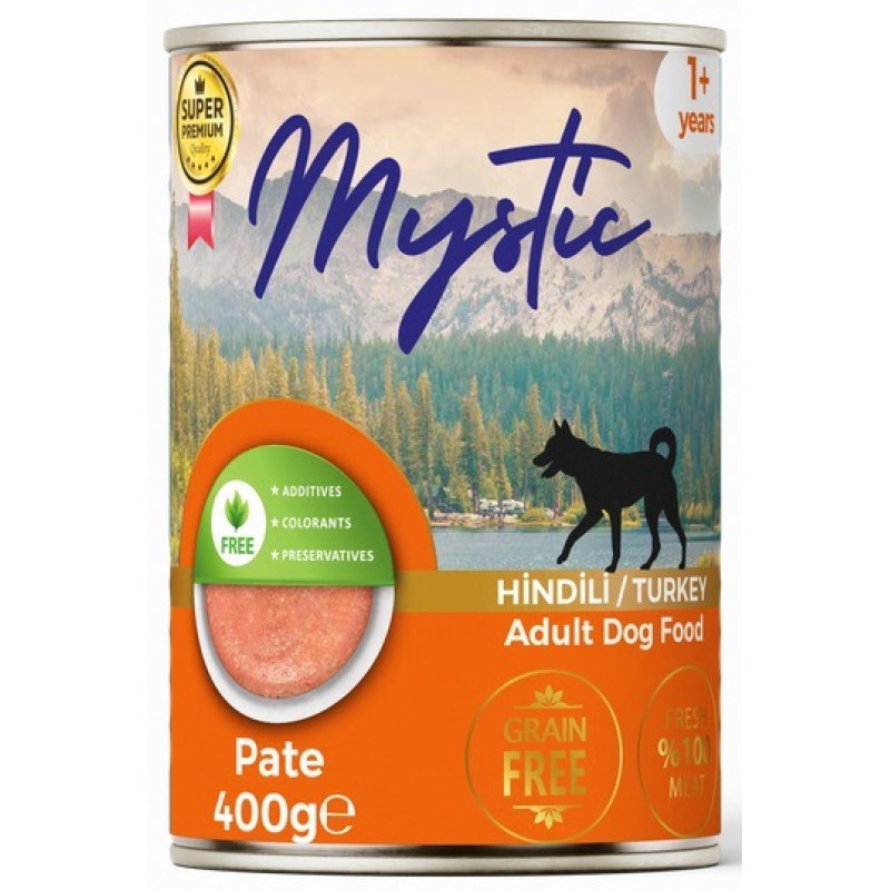 Mystic Dog Turkey Pate вологий корм з індичкою для собак, 400 г