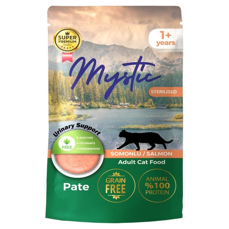 Mystic Cat Sterilised Salmon Pate вологий корм для стерилізованих котів з лососем, 85 г