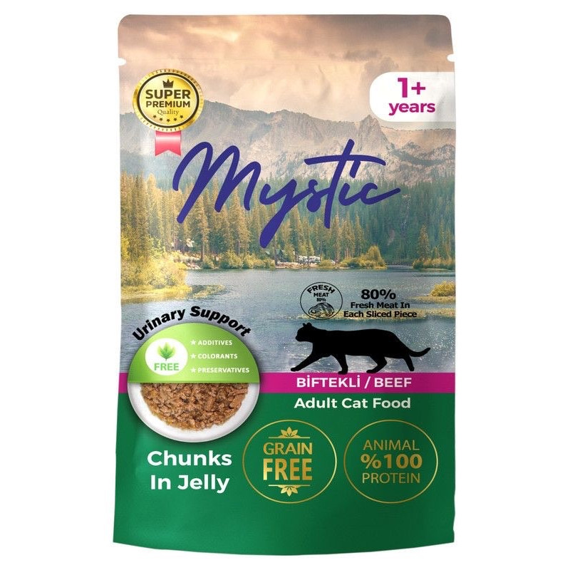 Mystic Cat Beef Jelly влажный корм с говядиной для котов, 85 г