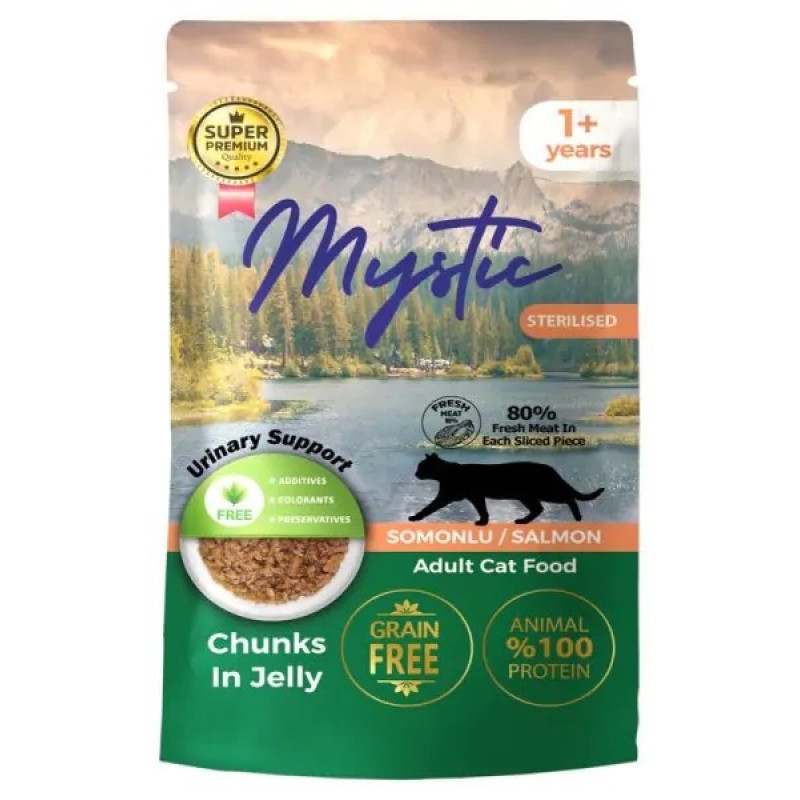 Mystic Cat Sterilised Salmon Jelly вологий корм для стерилізованих котів з лососем, 85 г