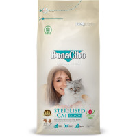 BonaCibo Adult Cat Sterilised Salmon сухой корм с лососем для стерилизованных котов, 2 кг