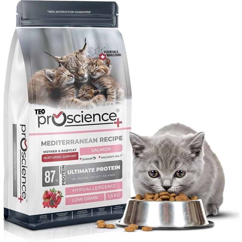 ProScience Mother & Baby Cat Salmon сухий корм з лососем для кошенят і кішок, що годують, 1.5 кг - фото 2