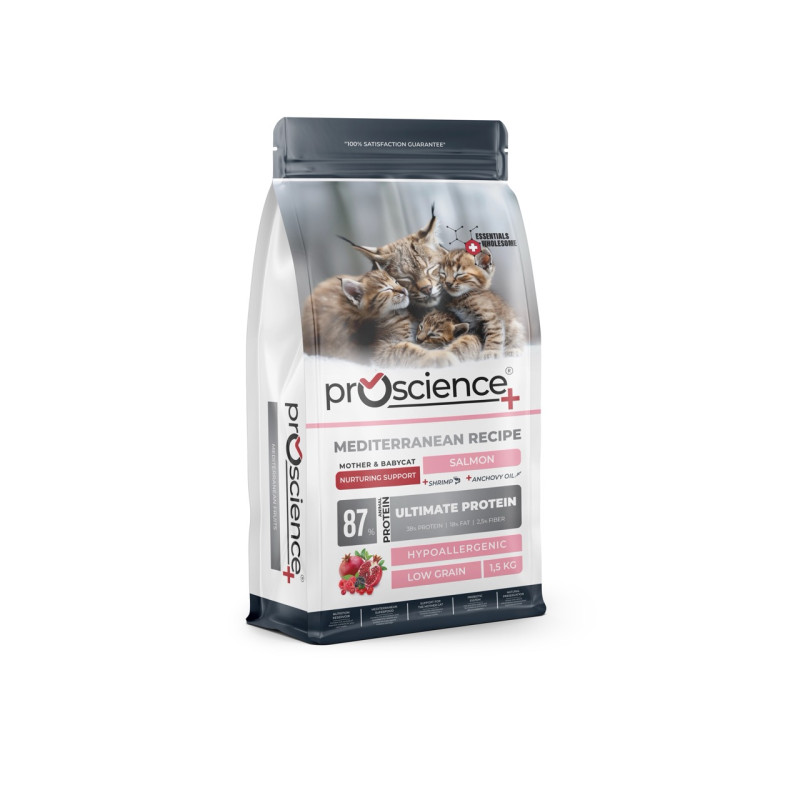 ProScience Mother & Baby Cat Salmon сухий корм з лососем для кошенят і кішок, що годують, 1.5 кг - фото 3