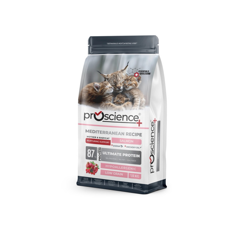 ProScience Mother & Baby Cat Salmon сухий корм з лососем для кошенят і кішок, що годують, 1.5 кг - фото 4