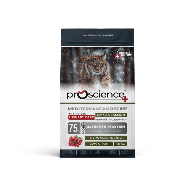 ProScience Sterilised Cat Lamb & Salmon сухий корм з лососем та ягням для стерилізованих котів, 1.5 кг