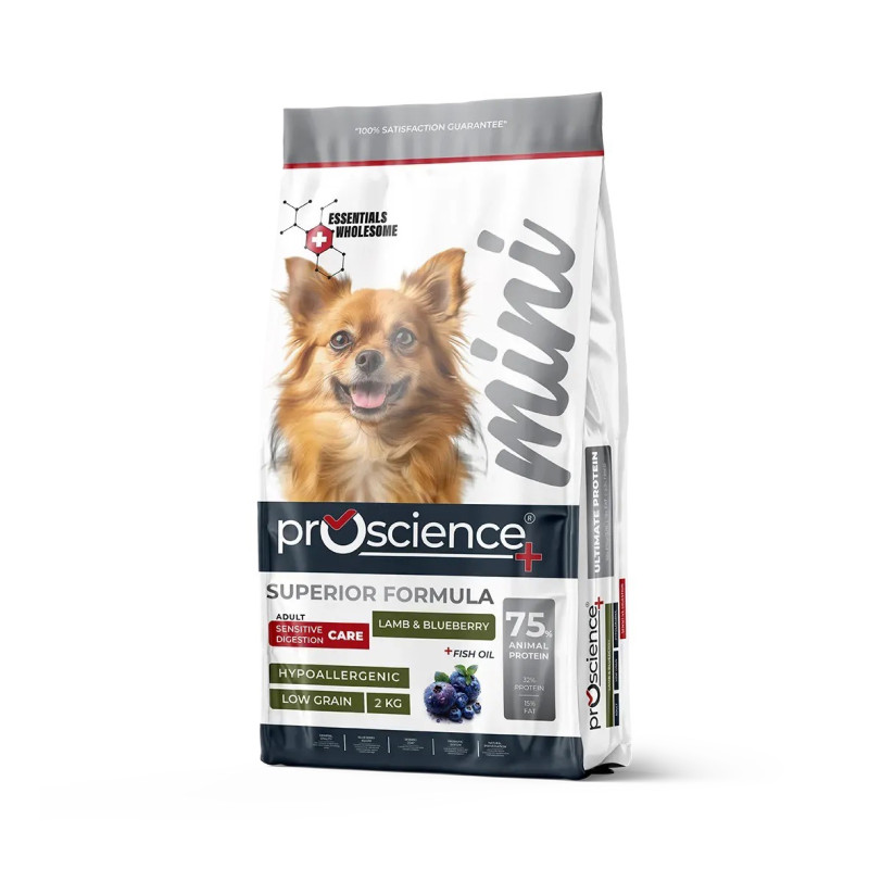 ProScience Mini Adult Dog Lamb & Blueberry сухий корм з ягнятком для собак малих порід, 2 кг - фото 3