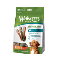 Whimzees Toothbrush L лакомства для чистки зубов у собак крупных пород, 6 шт