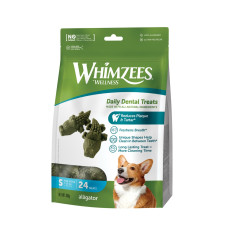 Whimzees Alligator лакомства для чистки зубов у собак малых пород, 24 шт