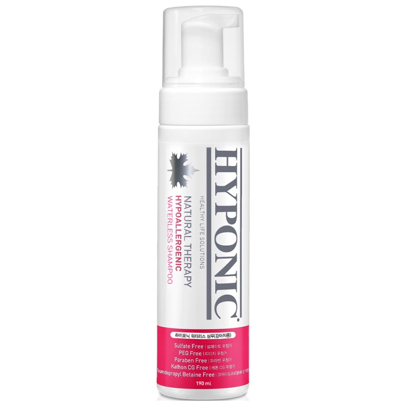 Hyponic Waterless Shampoo гипоаллергенная моющая пена для собак и котов, 190 мл