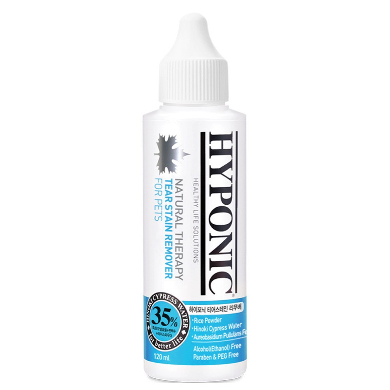 Hyponic Tear Stain Remover лосьйон проти слізних плям у собак та котів, 120 мл