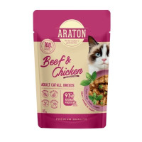 Araton Cat With Beef And Chicken влажный корм для котов с курицей и говядиной, 85 гр