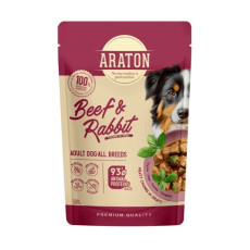 Araton Dog Beef And Rabbit вологий корм для собак з кроликом та яловичиною, 500 гр