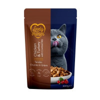 Lovely Hunter Sterilised With Chicken Turkey Cranberries влажный корм для стерилизованных котов с курицей и индейкой, 300 гр