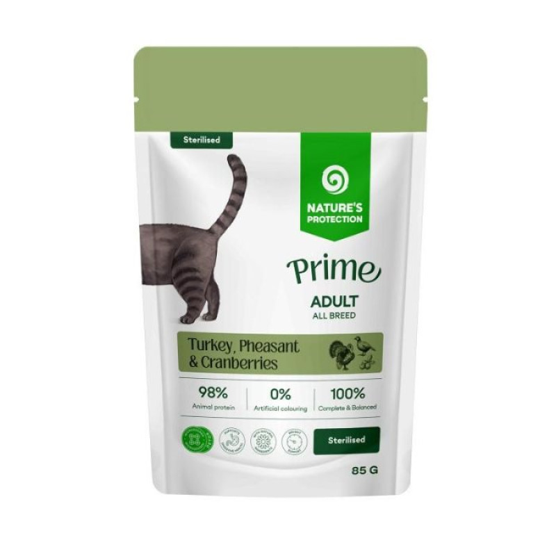 Nature's Protection Prime Sterilised Cats Turkey вологий корм з індичкою для стерилізованих котів, 85 гр