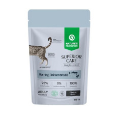 Nature's Protection Superior Care Cats Weight Control Herring Chicken вологий корм для котів з зайвою вагою, 85 гр