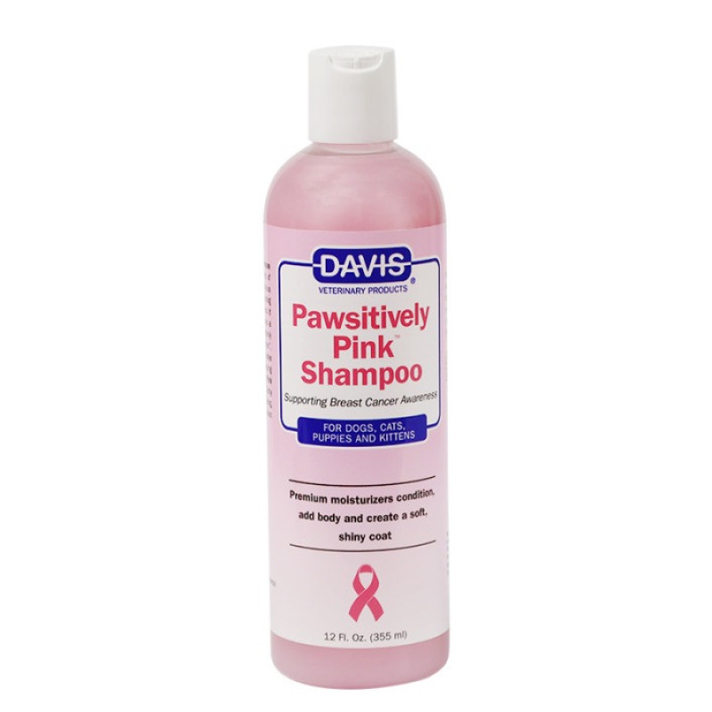 Davis Pawsitively Pink увлажняющий шампунь для собак и котов, 355 мл