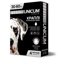 Unicum Premium капли от блох и клещей для собак весом 30-60 кг, 3 пип