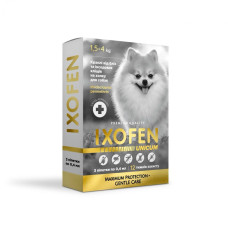 Unicum Ixofen капли от блох и клещей для собак весом до 4 кг, 3 пип