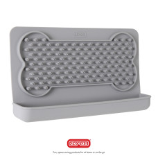 Dexas Snack Distract - Silicone Licking Mat килимок силіконовий для ласощів і лизання горизонтальний, сірий
