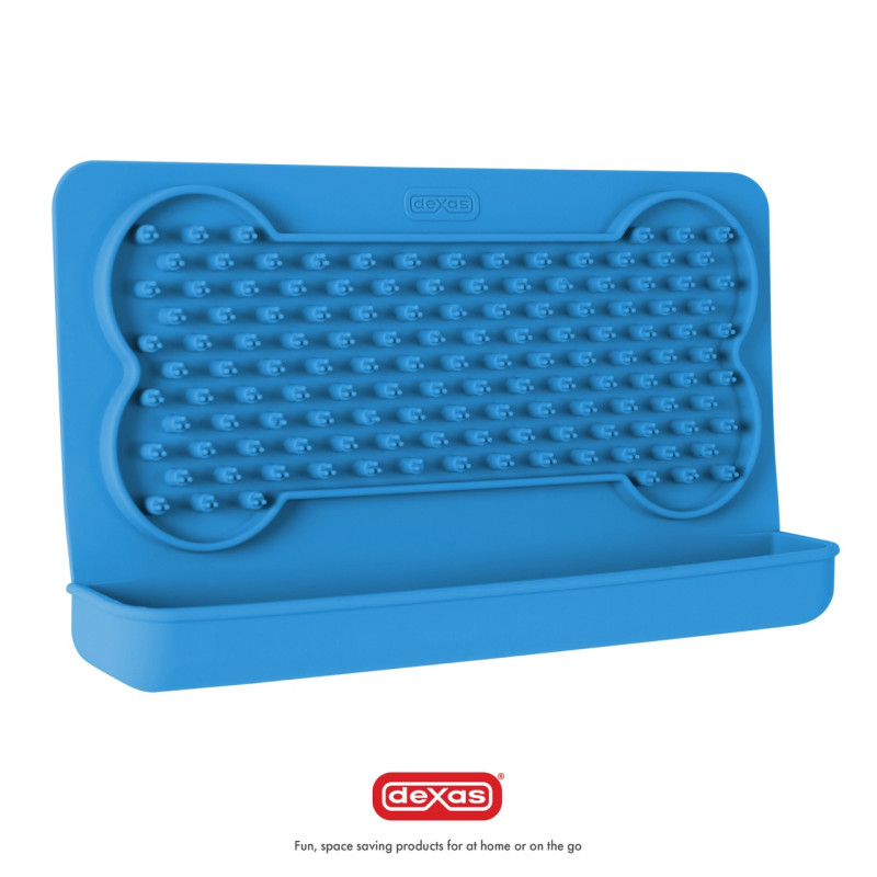 Dexas Snack Distract - Silicone Licking Mat килимок силіконовий для ласощів і лизання горизонтальний, блакитний