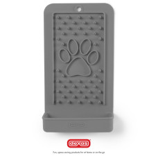 Dexas Snack Distract - Silicone Licking Mat килимок силіконовий для ласощів і лизання вертикальний, сірий