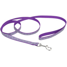 Coastal Lazer Brite Reflective Leash светоотражающий поводок для собак, 1.2 м х 1.6 см, фиолетовая ромашка