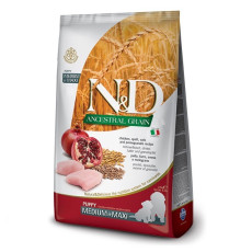 Farmina N&D Chicken & Pomegranate Puppy Medium & Maxi сухий корм з куркою для цуценят середніх та великих порід, 2.5 кг