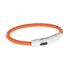 Trixie Flash Light Ring USB нашийник для собак, що світиться, помаранчевий, 35 см