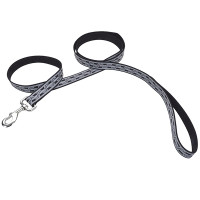 Coastal Lazer Brite Reflective Leash повідець світловідбивний для собак, 1.2 м х 1.6 см, чорний