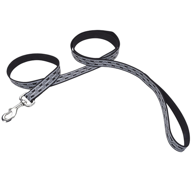 Coastal Lazer Brite Reflective Leash светоотражающий поводок для собак, 1.2 м х 1.6 см, черный
