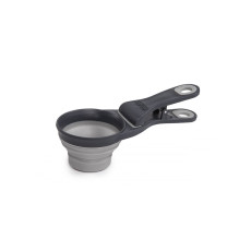 Dexas Collapsible KlipScoop мірний стакан для корму складаний на кліпсі, 240 мл, сірий