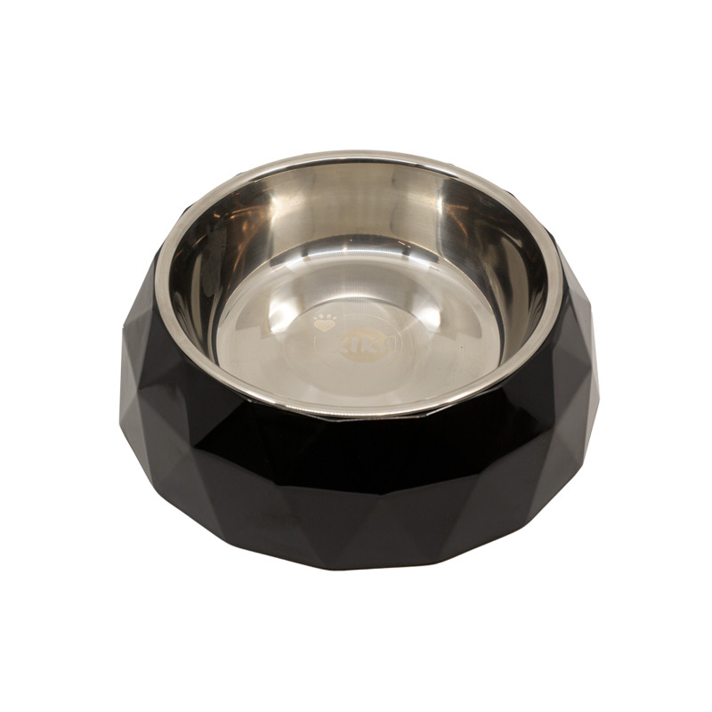 Kika Diamond миска для собак та котів, 1.4 л, чорний
