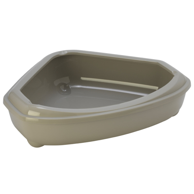 Moderna Cozie туалет для котів кутовий, 55 см х 45 см х 14 см, сірий