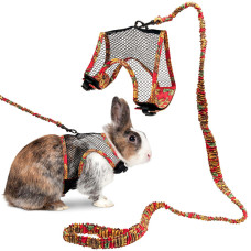 Flamingo Rabbit Harness With Art Joy Leash шлейка с поводком для кроликов