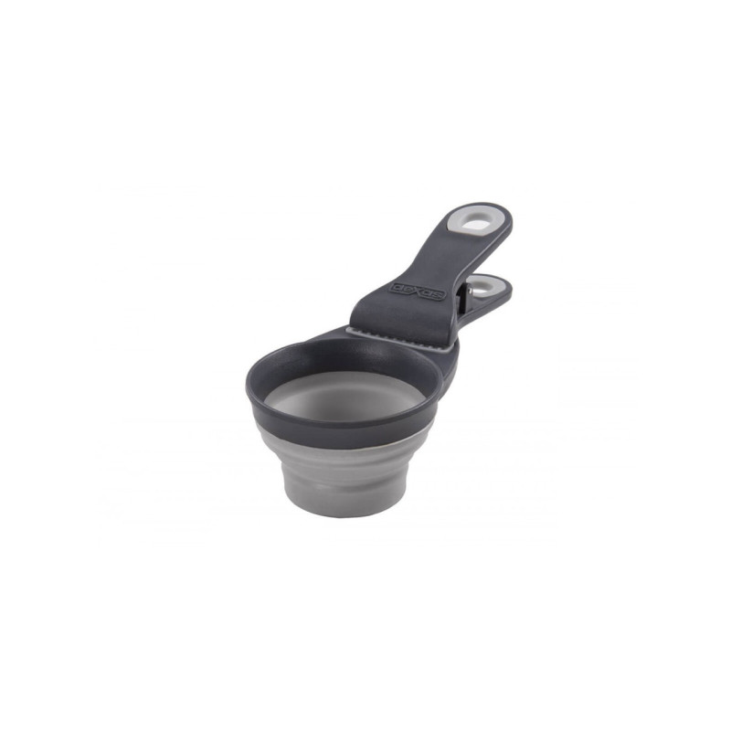 Dexas Collapsible KlipScoop мірний стакан для корму складаний на кліпсі, 120 мл, сірий