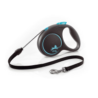 Flexi Black Design S рулетка для собак, трос 5 м, синій