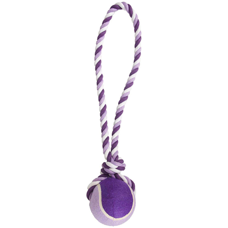 Flamingo Cotton Rope With Tennis Ball игрушка для собак, 50 см
