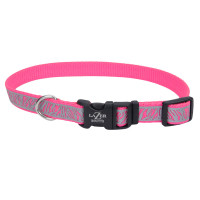 Coastal Lazer Brite Reflective Collar нашийник світловідбивний для собак, 30-46 см, рожевий