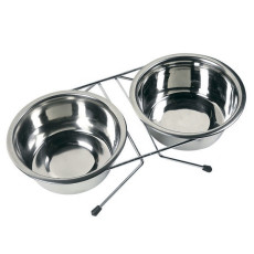 Flamingo Duo Dinner миски из нержавеющей стали на подставке, 2 шт х 750 мл