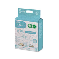 Velvet Paw Tofu растительный наполнитель для кошачьего туалета для котят, 6 л